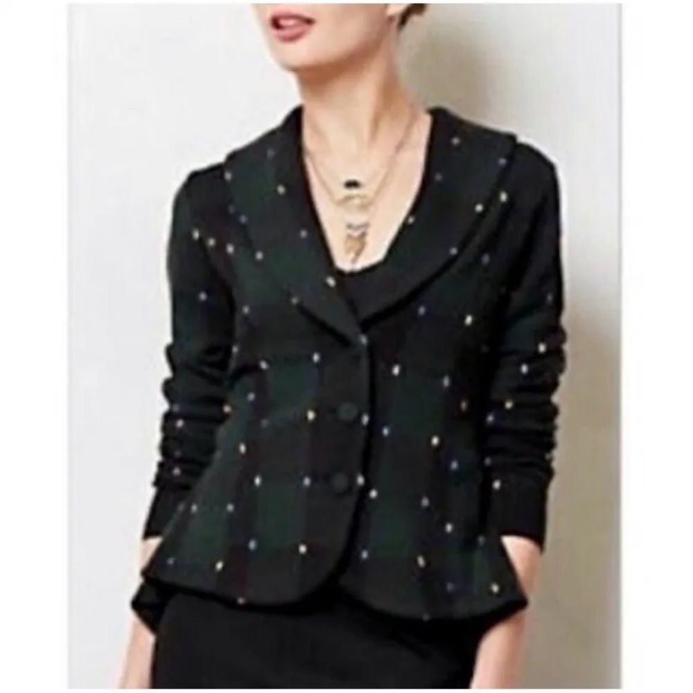 HWR green plaid cotton wool jacket